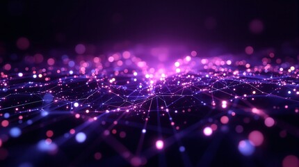 Abstract network background with glowing dots and lines for technology and science concepts design