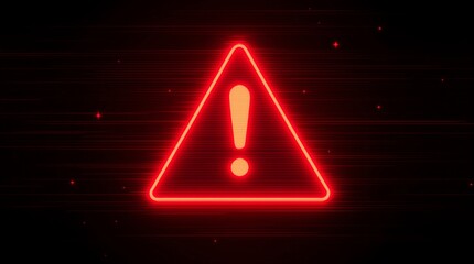 Red warning sign triangle with exclamation point for attention alert error and danger notification design