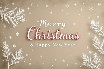 Christmas and new year greeting card