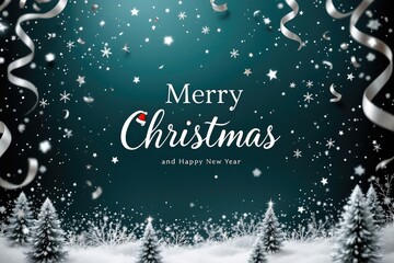 Christmas and new year greeting card