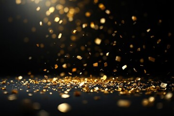 Abstract gold confetti