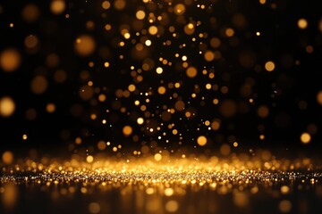 Abstract golden bokeh background