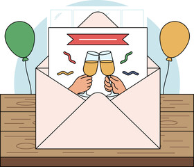 Party Invitation illustration is suitable for party or event.