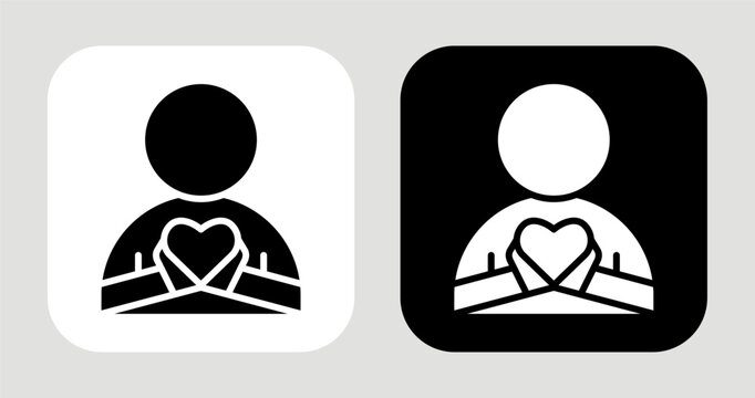 Inner Spark Icon In Black and White Glyph Style