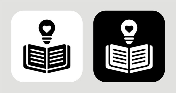 Passion Project Icon In Black and White Glyph Style