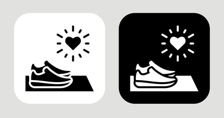 Sparked Journey Icon In Black and White Glyph Style