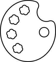 Artist Palette Outline Paint Icon