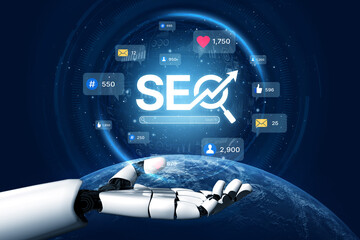 Naklejka premium AI elevates social media marketing with smart engagement tracking, influencer metrics, and automation tools to grow reach and media performance. Artificial intelligence spline