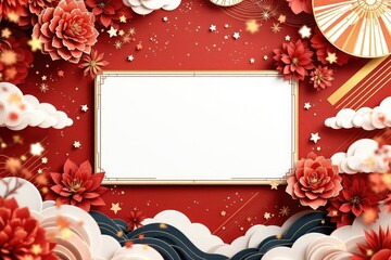 Festive ornamental background with blank space