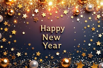 Festive new years greeting