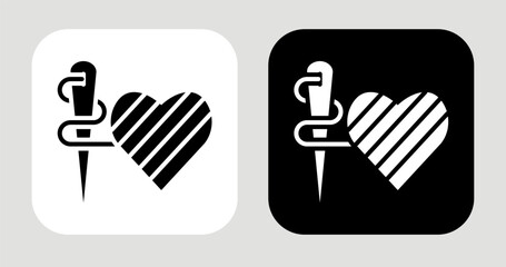 Mission Threads Icon In Black and White Glyph Style