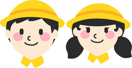 Naklejka premium 얼굴_어린이2.