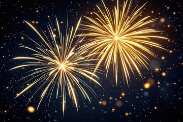 Fireworks display against dark background