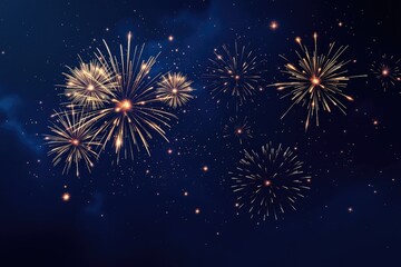 Fireworks display against dark sky