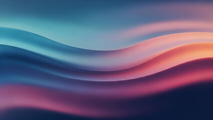 Fototapeta premium Abstract background with colorful smooth waves and fluid gradient transitions from blue to orange, perfect for modern digital design projects