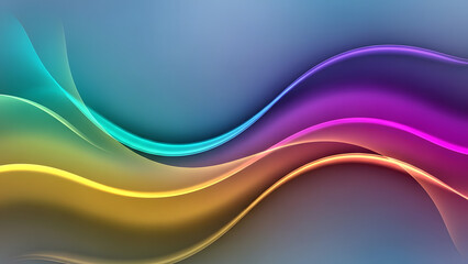 Obraz premium Vibrant abstract background with colorful glowing wavy lines and a smooth gradient light effect
