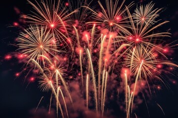 Fireworks display in the night sky