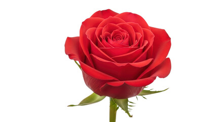 Obraz premium Beautiful Red Rose Flower Isolated on White Background for Design