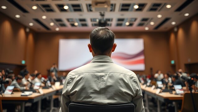 Generative AI advancing professional discourse presenting innovative concepts in a modern