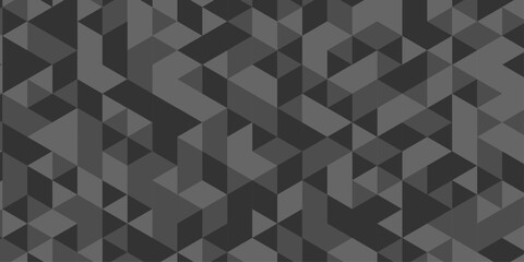 Abstract vector element modern overlay diamond triangle mosaic paper. decorative black and gray low polygon web brochure layer space texture background.	