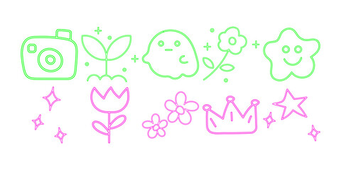 Handdraw Neon Decoration