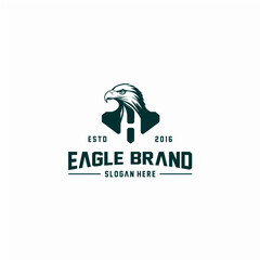 Letter H Eagle Logo Design Vector Template
