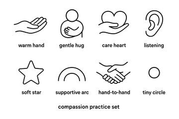 Minimalist icons for human interaction and empathy