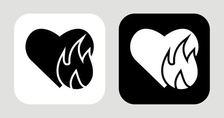 Core Fire Icon In Black and White Glyph Style