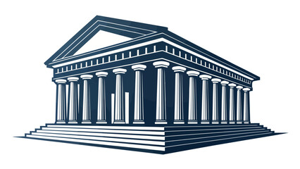 Stunning ancient Greek temple illustration evoking history and architectural grandeur, perfect for educational materials, presentations, or design projects