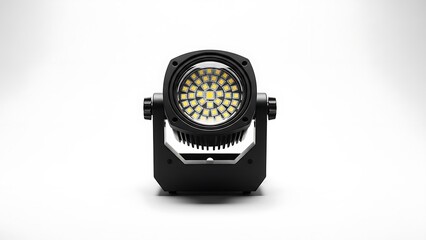 Studio shot of a black led stage light on a white background