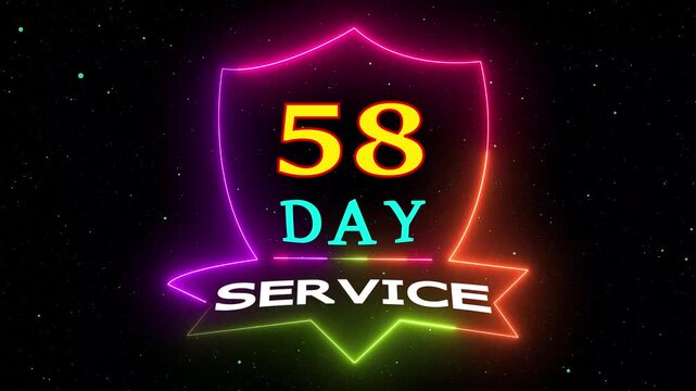 Neon light shield 58 day service motion