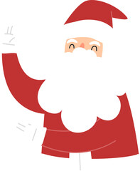 Santa claus cartoon illustration for Christmas decoration