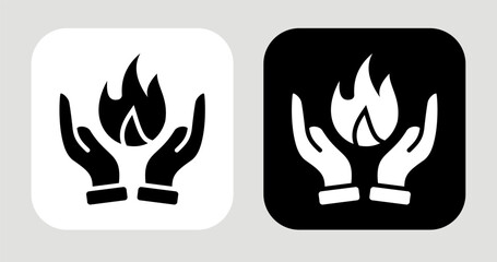 Spirit of Hope Icon In Black and White Glyph Style