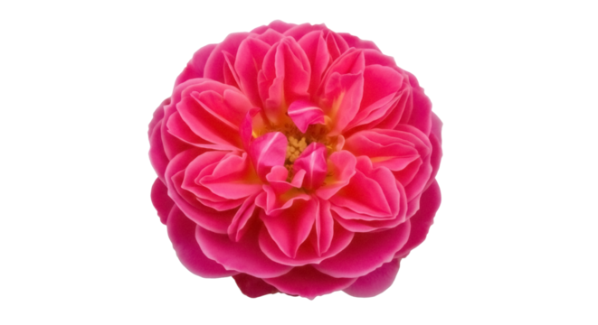 Vibrant pink rose blossom isolated PNG, romantic flower with detailed petals on transparent background for wedding and Valentine s Day designs