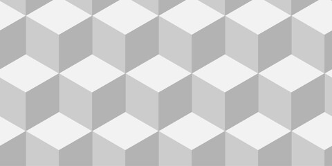 Abstract square gradient white cubic square shape backdrop texture. cube geometric wall and floor vector diamond hexagon triangle wallpaper background.