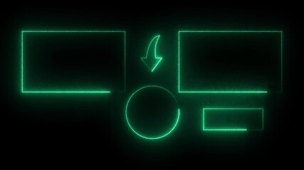 Glowing neon end screen. Subscribe button and outro for gaming and video channels YouTube End screen Outro Card subscribe to my channel. 4k video animation