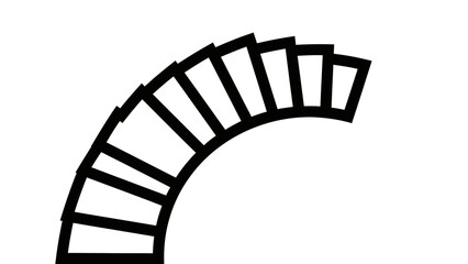 Abstract staircase vector illustration minimalist flat design element isolated on white background