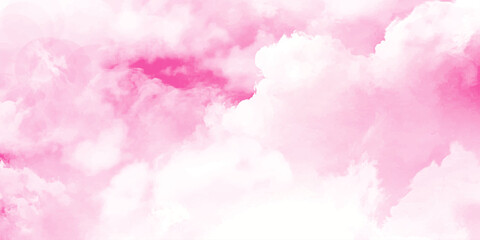 Fototapeta premium Pastel sky with soft white clouds. Fantastic color fantasy background. Sweet dreams concept for wallpaper, backdrop and design.