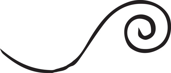 Black swirl line isolated on white background, simple design
A simple black swirl line on a white background creates a minimalist design. The curved shape and spiral add an abstract touch, perfect for