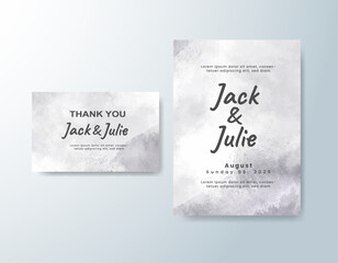 Wedding invitation with abstract watercolor background