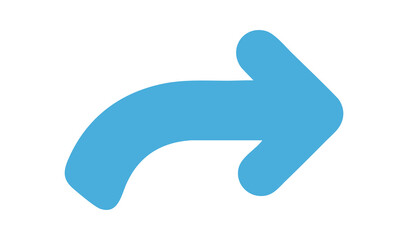 Aesthetic right blue arrow pointer