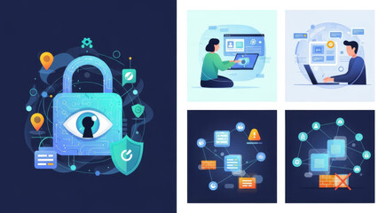 cybersecurity, data-privacy protection and secure software interfaces across futuristic