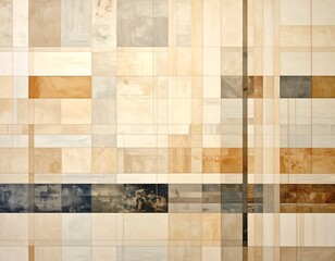 Abstract Geometric Composition with Earth Tones and Subtle Textural Variations