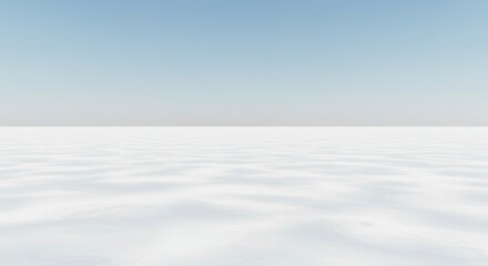 Vast, pristine white landscape extending infinitely, evoking feelings of peace, purity, and boundless potential and clarity ,new ,wide ,space