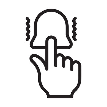 Panic button icon in vector illustration