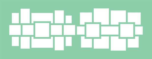 Pictures or photos frame collage layout abstract photo frames and digital photo wall template
