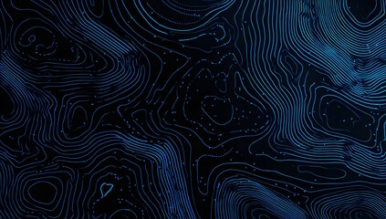 Abstract dark blue and teal swirling pattern with subtle textured lines creating a deep and mysterious visual experience
