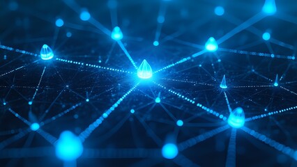 Fototapeta premium Abstract Network of Glowing Points