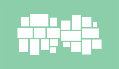 Pictures or photos frame collage layout abstract photo frames and digital photo wall template
