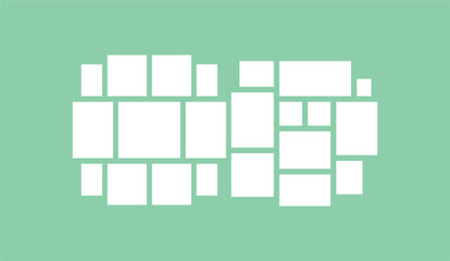 Pictures or photos frame collage layout abstract photo frames and digital photo wall template
